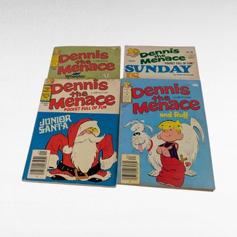 Vintage Dennis the Menace Softcover Book Set, Hank Ketcham, 1977-78, Christmas, Ruff, Gift for Kids, Comic Collectors, Nostalgia