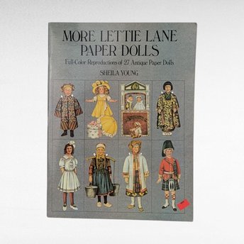 Vintage 1981 More Lettie Lane Paper Dolls by Sheila Young, Complete Set, Full Color Reproductions, Antique Paper Dolls