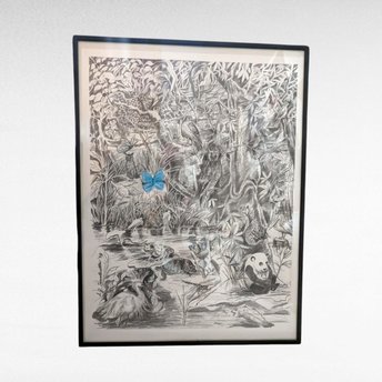 1998 Framed Print of Nature Drawing