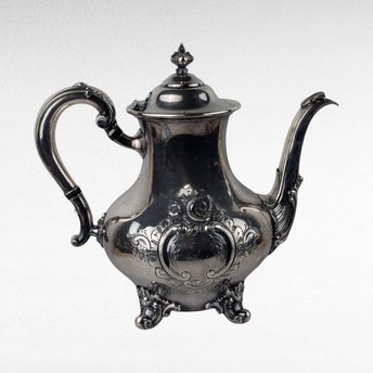 Vintage Reed & Barton Silver Plated Teapot, Hand Chased Regent Pattern, Elegant Tea Service, Collectible Silverware, Gift for Hostess