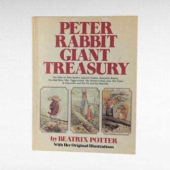 1980 Peter Rabbit Giant Treasury, Beatrix Potter, Hardcover Book. 