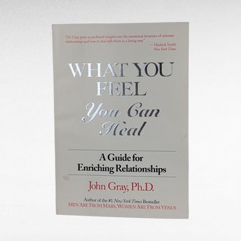 1984 John Gray "What You Feel You Can Heal" Softcover Book, Relationship Guide, Heart Publishing