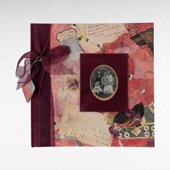 2001 New Seasons Victorian Family Keepsake Memory Book, 12x12 Photo Album Scrapbook, Holds Variety of Photos, Vintage Memory Book