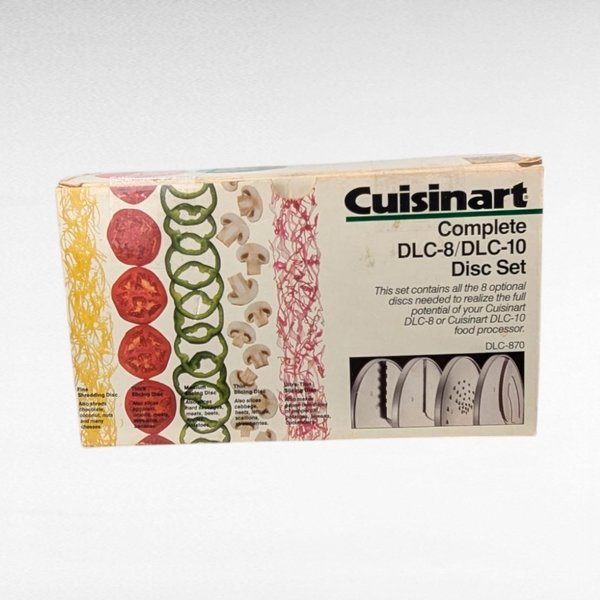 Vintage Cuisinart Complete DLC-8/DLC-10 Disc Set, 8 Food Processor Blades