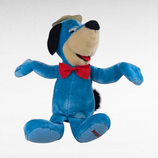 Vintage 1985 Hanna Barbera Huckleberry Hound Blue Plush Toy.