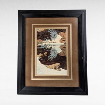 Vintage Bev Doolittle "Season of the Eagle" Framed Print, Nature Art, Landscape Scene, Gift for Art Collector, Framed Wall Decor