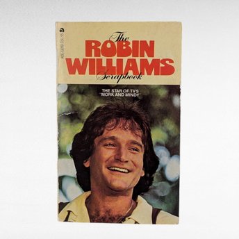 1979 Robin Williams Scrapbook, Mary Ellen Moore, Softcover Book, Mork & Mindy Star, Vintage Celebrity Book