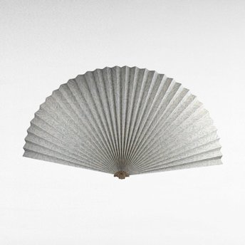 40.5" Vintage Fan Screen, Fabric Fireplace Decor, "Fan-Fare of Sheets"