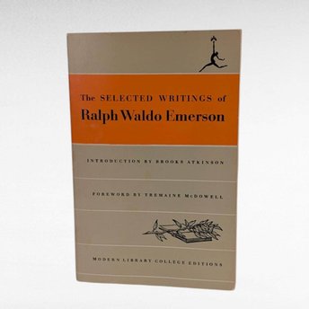 1950 The Selected Writings of Ralph Waldo Emerson, Modern Library College Edition, Softcover Book, Classic Literature