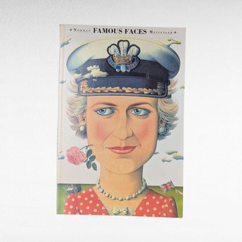 Vintage 1995 Famous Faces Norman Messenger Hardcover Book Princess Diana Caricature Art Gift for Royal Collectors, Unique Coffee Table Book