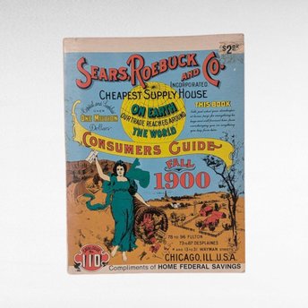 Vintage 1970 Sears Roebuck Fall 1900 Catalog Reproduction Book Americana History Gift for Collectors, Nostalgic Decor