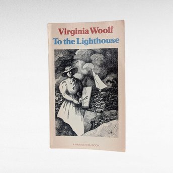 Vintage 1955 To the Lighthouse by Virginia Woolf, Softcover, Classic Literature, Bloomsbury Group, Literary Gift
