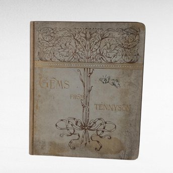 1888 Tennyson Poetry Book, Antique Illustrated Verse, Gems from Tennyson, Hammett Billings Art, Porter Coates, Literary Collectible