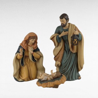 Vintage Kurt Adler Porcelain Nativity Set, 3 Piece Holy Family, Christmas Decor, Religious Gift