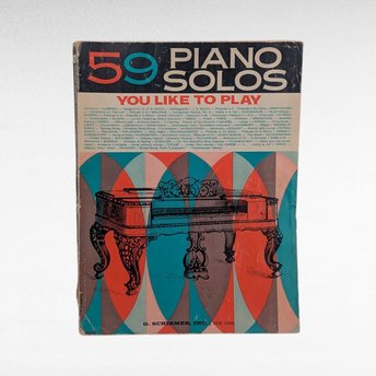 1936 Piano Solos Sheet Music Book, Vintage G. Schirmer Collection, 59 Easy to Play Pieces, Gift for Pianist