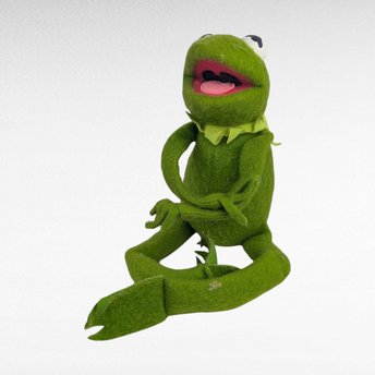 1976 Fisher Price Kermit Frog Doll, Vintage Muppets Toy, Posable Plush Figure, Classic TV Character Gift
