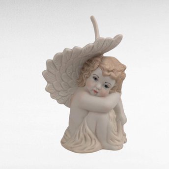 1997 SCS Angel Figurine, Ceramic Cherub, Vintage Home Decor, Guardian Angel Gift, Collectible Angel