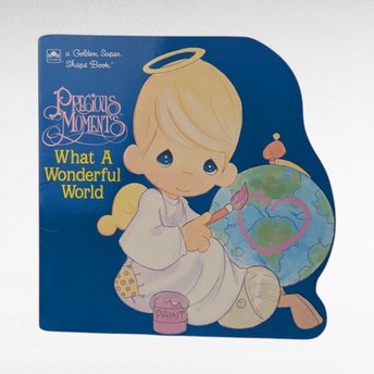 1992 Precious Moments Book, What a Wonderful World Golden Book, Collectible Children's Book, Gift for Nursery