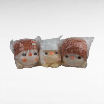 Vintage J.Shin Plastic Doll Heads and Hands Set, Unopened Craft Supplies, Retro Toy Making, Collectible Dolls