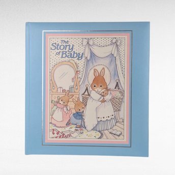 Vintage 1987 The Story of Baby Memory Book Cara Marks Illustrations C.R. Gibson Photo Album Keepsake Gift for New Parents, Baby Shower Gift