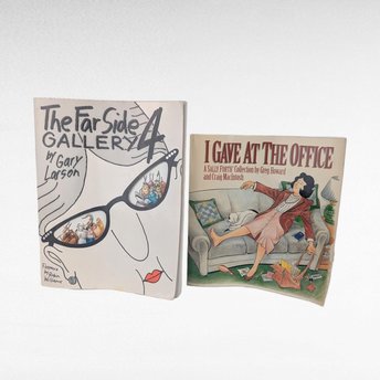 Vintage 1990s The Far Side Gallery 4 & Sally Forth Comic Book Set Gary Larson Greg Howard Funny Cartoon Humor Gift for Comic Collectors