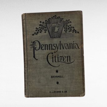 1898 Pennsylvania Citizen Hardcover, L S Shimmell History Book, Antique Pennsylvania Americana, Gift for Historian
