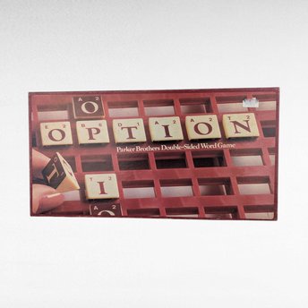 Complete 1983 Parker Brothers Option Game, Vintage Double-Sided Word Strategy Board Game with All Pieces and Instructions