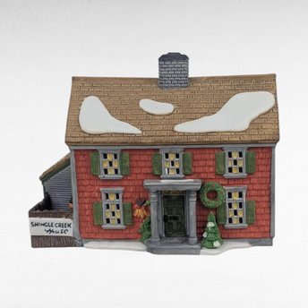 Dept 56 Shingle Creek House 1990 Heritage Village Lighted Christmas Building, Porcelain Collectible, 5946-3