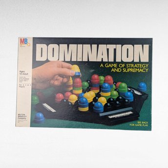 Vintage 1982 Domination Board Game by Milton Bradley, Complete, 80s Strategy and Supremacy Game, Abstract Logic Game for Adults
