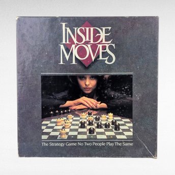 Vintage 1985 Inside Moves Board Game by Parker Brothers, Complete 80s Abstract Strategy Game, Two Player Logic and Tactics Game
