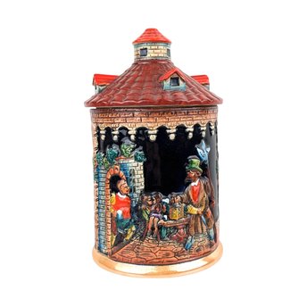 Vintage West Germany Ceramic Lidded Container, 9"H Decorative Storage Jar, Gift for Collector, Kitchen Decor, Home Organization
