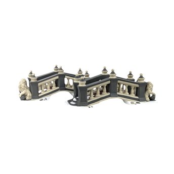 Dept 56 Heritage Village Bridge Set, Pair of Ceramic Bridges, Replacement Pieces, Christmas Village Accessory, Gift for Collector
