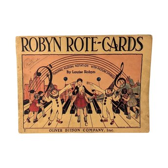 1935 Robyn Rote-Cards, Vintage Music Education Book, Louise Robyn, Teaching Musical Notation, Softcover, Collectible Music Book