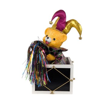 1989 San Francisco Music Box Jester Bear, Vintage Music Box, Animated Jester Bear, Collectible Music Box, Unique Gift, Children's Decor