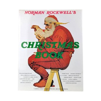 1993 Norman Rockwell's Christmas Book, Hardcover, Vintage Holiday Book, Gift for Art Lovers