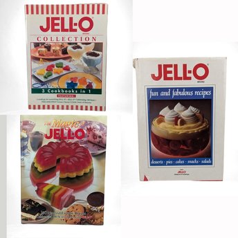 Vintage Jell-O Cookbook Lot: 3 Recipe Books, 1980s-2000s Desserts, Retro Cooking, Nostalgic Recipes, Gift for Baker