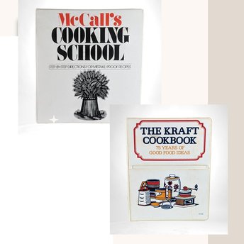 Vintage Cookbook Duo: 1977 Kraft Cookbook & 1986 McCall's Cooking School - Classic Recipe Collection