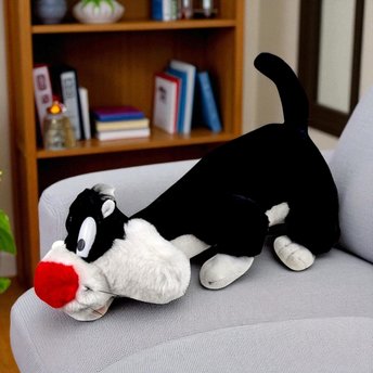 Vintage Looney Tunes Sylvester Plush | 1990s Warner Bros. | Cartoon Cat Plush | Stuffed Animal | Collectible Toy