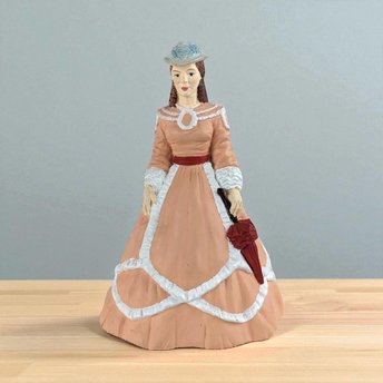 Vintage Dave Grossman Gone with the Wind Suellen O'Hara Figurine | 7.5 Inch Porcelain Collectible | Southern Belle Decor | 1990s