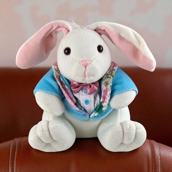 Vintage Velveteen Rabbit Plush, Stuffed Bunny Rabbit Toy, Soft Toy Collectible, Easter Gift, Nursery Decor, Gift for Child