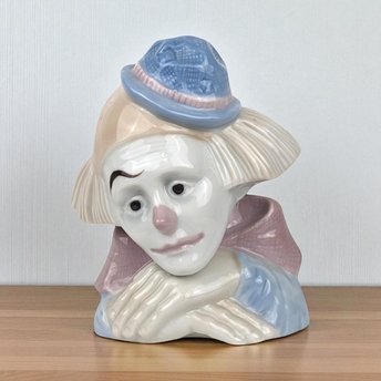Vintage Meico Porcelain Sad Clown Figurine, Pierrot Clown, Collectible Clown, Sad Clown Decor, Unique Gift