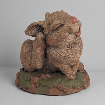 1995 Tim Wolfe "Twitch" Rabbit Figurine | Cairn Studios | Collectible Animal Figurine | Whimsical Rabbit Decor