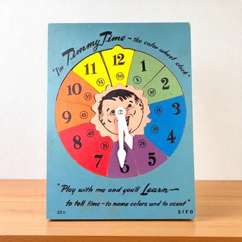 Vintage Sifo Timmy Time Color Wheel Clock Puzzle | Wooden Educational Toy | Montessori Toy | Learning Clock