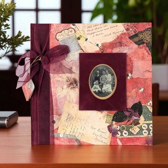 2001 New Seasons Victorian Family Keepsake Memory Book, 12x12 Photo Album Scrapbook, Holds Variety of Photos, Vintage Memory Book