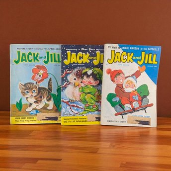 1963 Jack and Jill Magazines Trio, January, February & April Issues, Vintage Children's Magazine, Collectible Kids Literature