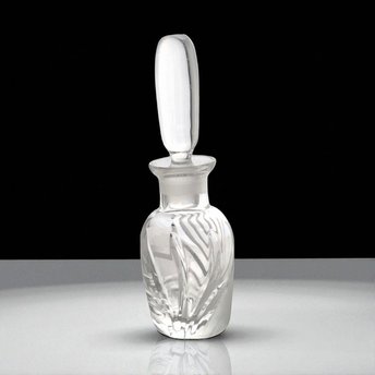 Vintage Lenox Windswept Perfume Bottle: Clear Glass Vanity Decor