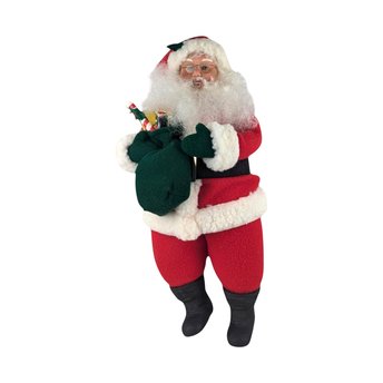 Vintage 1994 Holiday Creations Santa Figure, Christmas Santa Claus Figurine, Plush Santa with Plastic Face, Collectible Santa