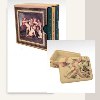 Vintage Cherub Decor Lot, Dezine Resin Trinket Box, Cherub Photo Albums, Angelic Decor, Gift for Angel Lover, Home Decor