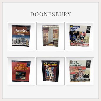 Vintage Doonesbury Comic Book Lot, G.B. Trudeau, Peace Out Dawg, Planet Doonesbury, Greatest Hits, Political Satire, Gift for Comic Fan