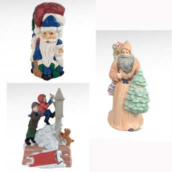 Vintage Christmas Music Box Lot: House of Lloyd, Resin Santa, Ceramic Santa - Musical Holiday Decor